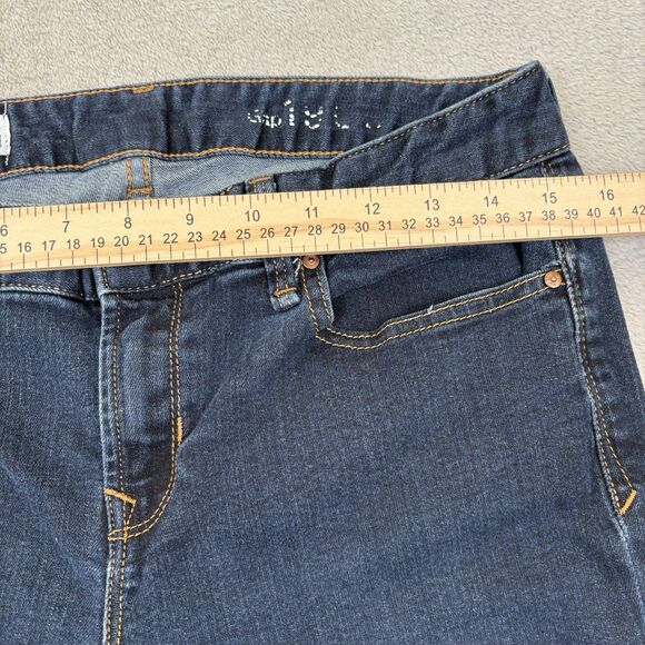 Gap 1969 Real Straight Stretch Jeans Medium Wash Mid Rise Womens Size 29 30x29 - Picture 7 of 10